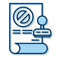 letter and stamp icon on transparent background vector