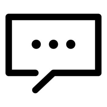 chat bubble, simple icon quality interface vector