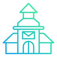 post office building icon, post office equipment icon vector