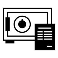 file safe box icon with transparent background vector