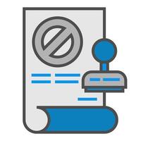 letter and stamp icon on transparent background vector
