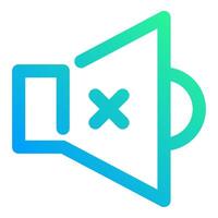 mute icon, simple icon quality interface vector