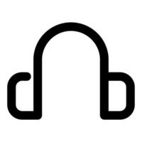 headphone icon, simple icon quality interface vector