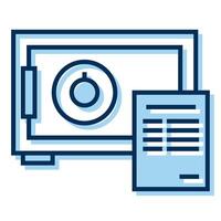 file safe box icon with transparent background vector