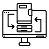 data sync, bookkeeping and business icon vector