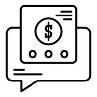 chat icon and financial report, bookkeeping and business icon vector