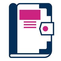 chapter book icon on transparent background vector