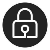padlock, simple icon quality interface vector