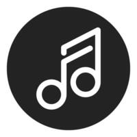 music note, simple icon quality interface vector