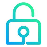unlock icon, simple icon quality interface vector