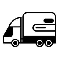 postal expedition car icon, post office equipment icon vector