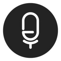 mic recorder, simple icon quality interface vector