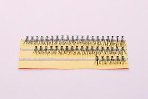 Artificial false eyelashes for make-up from eco pile. photo