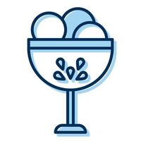 hielo crema taza icono,verano icono vector