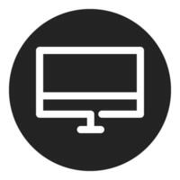 computer monitor, simple icon quality interface vector
