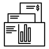 financial documents and data, bookkeeping and business icon vector