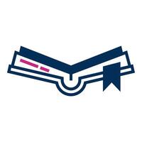 open book icon on transparent background vector