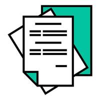 paper stack icon transparent background vector