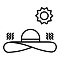 beach hat icon,summer icon vector