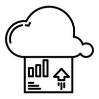 report data upload, bookkeeping and business icon vector
