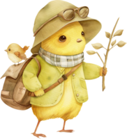 Cute Honeyguide Leading to Mysteries watercolor png