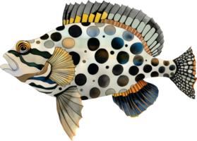 Clown Triggerfish watercolor png