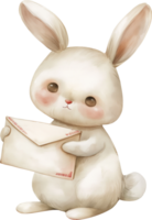 Cute Hare Delivering Messages png