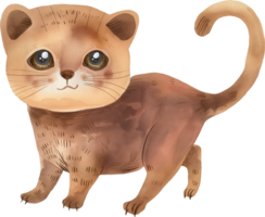 süß Jaguarundi herumstreifen Dämmerung Aquarell png