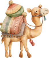 Cute Camel Carrying Oasis png