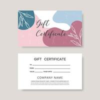 Set of colorful gift card templates. illustration in modern style for salon, gallery, spa, store. vector