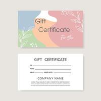 Set of colorful gift card templates. illustration in modern style for salon, gallery, spa, store. vector