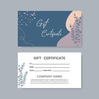 Set of gift card templates. illustration in modern style for salon, gallery, spa, store. vector