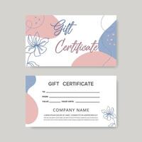 Set of colorful gift card templates. illustration in modern style for salon, gallery, spa, store. vector