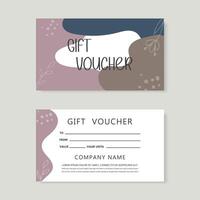 Gift voucher template in abstract style. vector