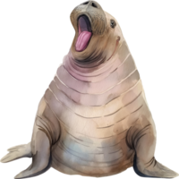 Cute Walrus Bellowing Tunes png
