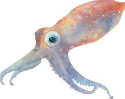 Diamond Squid watercolor png