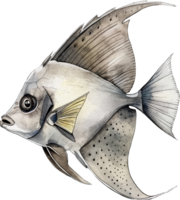 kreisförmig Fledermausfisch Aquarell png