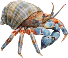 Dwarf Blue Leg Hermit Crab watercolor png