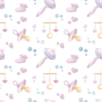Baby girl seamless pattern png