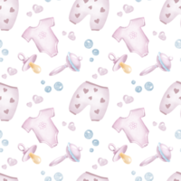 Baby girl seamless pattern png