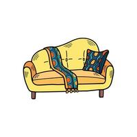 isolate colorful sofa on background vector