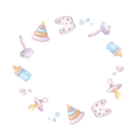 Baby newborn wreath png