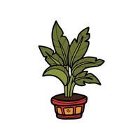 isolate houseplants on background vector