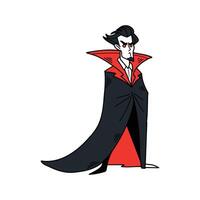 isolate illustration of vampire character on background vector