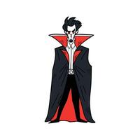 isolate illustration of vampire character on background vector