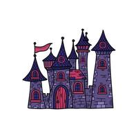 isolate illustration of vampire castle on background vector