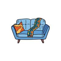 isolate colorful sofa on background vector