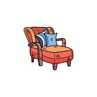 isolate colorful armchair on background vector