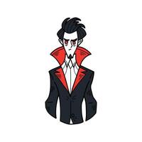 isolate illustration of vampire character on background vector