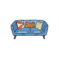 isolate colorful sofa on background vector